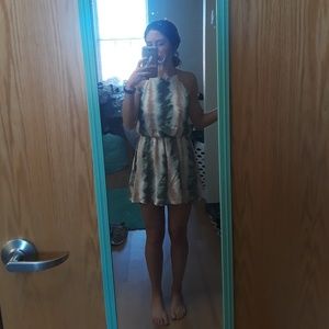 Summer White/Green/Cream Romper